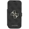 Guess Book 4G metāla logo maciņš iPhone 18 Pro / 17 Pro - melns