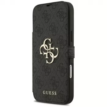 Guess Book 4G Metal Logo vāciņš iPhone 18 Pro Max / 17 Pro Max, melns