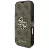 Guess Book 4G Metal Logo Maciņš Apple iPhone 18 Pro / 17 Pro – Brūns
