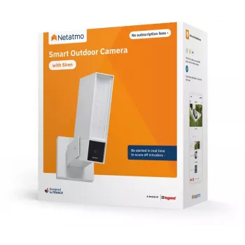 Netatmo Smart āra kamera ar sirēnu NOC-S-W-EC (balta)
