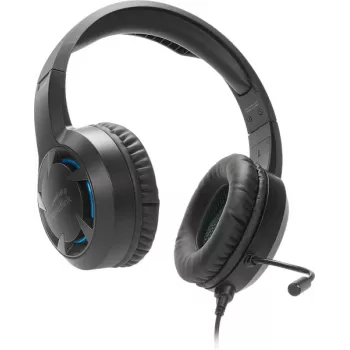 SPEEDLINK SL-450305-BK vadu on-ear spēļu austiņas ar trokšņus slāpējošu mikrofonu, USB-A, 30mm draiveri, 1.8m kabelis, melna