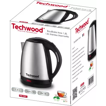 Techwood TBI-1827 bezvada tējkanna no nerūsējošā tērauda, 1,8 L (TBI-1827)