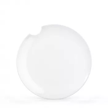 FIFTYEIGHT 2 vakariņu šķīvji ar iekostu malu 28 cm balti