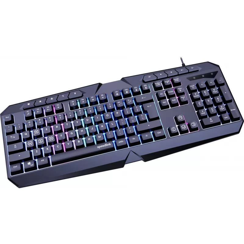 Speedlink Ludicium RGB Rainbow tastatūra, ASV izkārtojums (SL-670004-BK-US)
