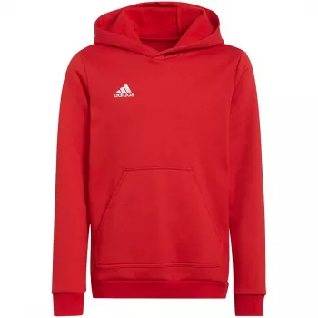 adidas Entrada 22 Hoody bērnu sporta džemperis ar kapuci, sarkans, 152cm