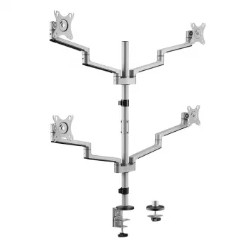 Logilink Quad Monitor Mount 17-32 collu, alumīnija, sudraba