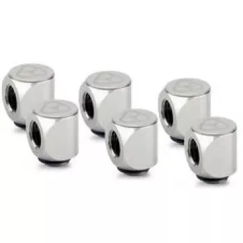 Thermal Grizzly DeltaMate rotējošais 90° savienotājs G1/4 collas, spīdīgs niķelis – 6 gab.