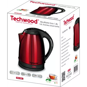 Techwood TBI-1855 bezvada tērauda elektriskā tējkanna, 1.8 L (TBI-1855)