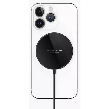 Vonmählen Aura Mini magnētiskais bezvadu lādētājs ar USB-C kabeli, 15W, melns