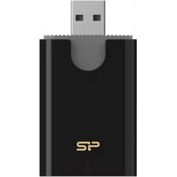 Silicon Power Combo karšu lasītājs SD/microSD, USB 3.2 Gen 1 Type-A, melns (SPU3AT5REDEL300K)