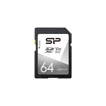 Silicon Power 64GB SDXC UHS-I U3 V30 atmiņas karte - 100MB/s lasīšana, 80MB/s rakstīšana, 4K video