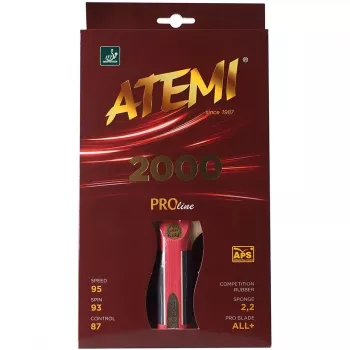 ATEMI New Atemi 2000 Pro anatomiskā galda tenisa rakešu lāpstiņa – ITTF apstiprināta 5 zvaigžņu uzbrukuma rakešu lāpstiņa