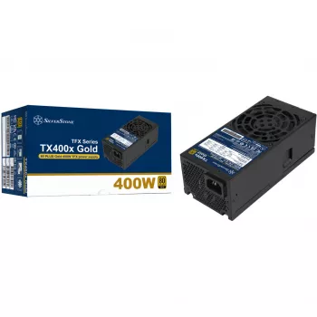 SilverStone TX400x Gold 400W 80 PLUS Gold ATX barošanas bloks, melns, 2x PCIe