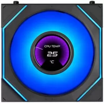 Lian Li UNI FAN SL-INF 120 FLEX LCD Wireless ARGB 3 komplekts melns ar kontrolieri