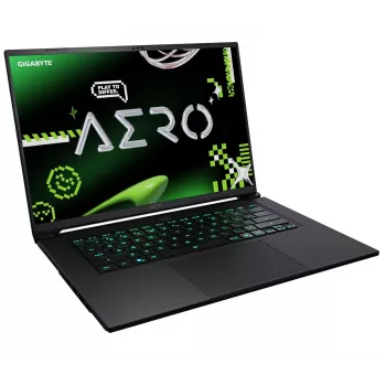 GIGABYTE AERO X16 4PHN4EEC64DH 16 collu UHD+ OLED klēpjdators - AMD Ryzen 9 AI 465, 16GB DDR5, 1TB NVMe SSD, NVIDIA GeForce RTX 5070, Windows 11 Home, melns