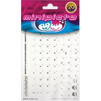 Kolm Lõvi Minipicto Russian, melni simboli, tastatūras uzlīmes (KB-UNICLR-RU-BLK-G)
