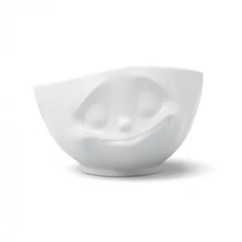 FIFTYEIGHT PRODUCTS Happy Face Bļoda 1000 ml Balts Porcelāns