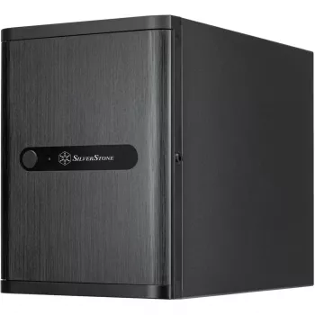 SilverStone Technology SST-CS240 Melns Mini-ITX NAS korpuss ar 4 karstās maiņas nodalījumiem