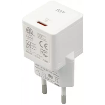 Silicon Power QM12 20W USB-C PD ātrais lādētājs, balts (SP20WASYQM121PCW)
