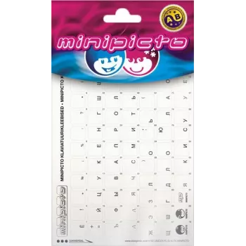 Kolm Lõvi Minipicto Russian, melni simboli, tastatūras uzlīmes (KB-UNICLR-RU-BLK)