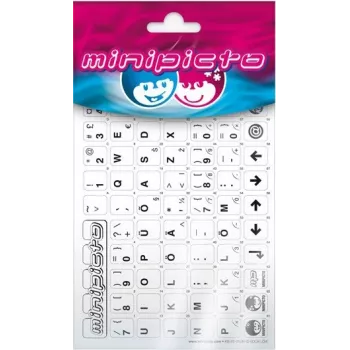 Kolm Lõvi Minipicto iglēnas tastatūras uzlīmes (KB-UNI-EE01-WHT)