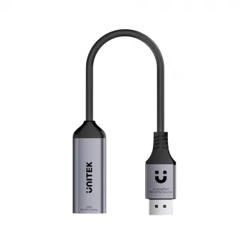 UNITEK DisplayPort uz HDMI 2.1 adapteris 8K@60Hz HDR 48Gbps 15cm