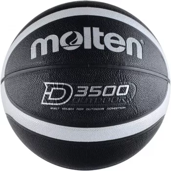 Molten B6D3500-KS 6. izmēra āra basketbola bumba Melna/Sudraba