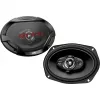 JVC CS-DR6942 6x9 collu 4-virzienu koaksiālie skaļruņi automašīnai, 500W maksimālā jauda, Carbon Mica zemfrekvences skaļrunis, PEI kupola tweeteri, komplekts