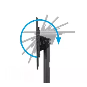 B-TECH AV SYSTEM X - Universāls zemas montāžas grīdas statīvs plakanajiem ekrāniem (VESA 600 x 400) - 0,75 m Ø50 mm stabi