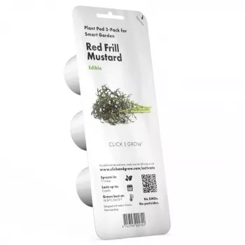 Click & Grow Smart Garden papildinājums Red Frill Mustard, 3 augu kapsulas (SGR77X3)