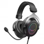FIFINE H3 AmpliGame RGB vadu spēļu austiņas ar noņemamu mikrofonu, 50mm draiveri, USB-A, melna