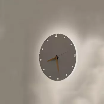 NO NAME LAMP WALL TIME 24CM LED sienas lampa ar analogo pulksteni, 12W, 960lm, 3000K, melna, 240mm
