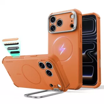 ESR Cyber Tough Kickstand MagSafe vāciņš iPhone 17 Pro / 18 Pro - oranžs