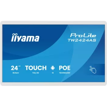 Iiyama ProLite TW2424AS-W3P 24 collu Full HD IPS 10 punktu skārienjutīgais monitors ar Android 9.0, Quad-Core, 2GB RAM, 16GB atmiņa, Wi-Fi, Bluetooth, HDMI, USB, melns