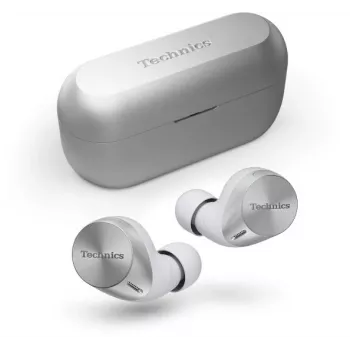 Technics EAH-AZ60M2ES True Wireless In-Ear austiņas ar Dual Hybrid ANC, LDAC, 8mm draiveriem, 3-ierīču multipoint, IPX4, sudraba