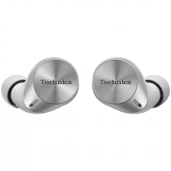 Technics EAH-AZ60M2ES True Wireless In-Ear austiņas ar Dual Hybrid ANC, LDAC, 8mm draiveriem, 3-ierīču multipoint, IPX4, sudraba