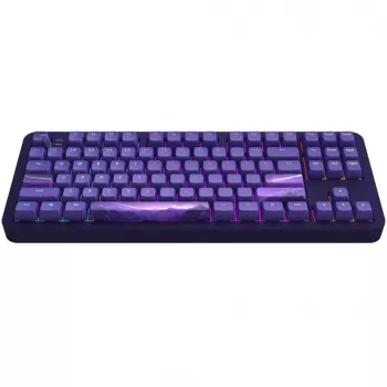 ALU87B Celestial 87 taustiņu gāzes stiprinājuma mehāniskā tastatūra ar G3MS Voidstone lineārajiem slēdžiem, trīs režīmu savienojamību, per-taustiņu RGB, PBT taustiņu kapiem, CNC alumīnija korpusu