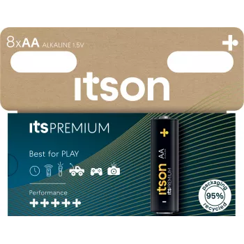 ITSON LR6IPR/8HH sārma AA baterijas, 8 iepakojums, 1,5 V, ilgs glabāšanas laiks, bez dzīvsudraba