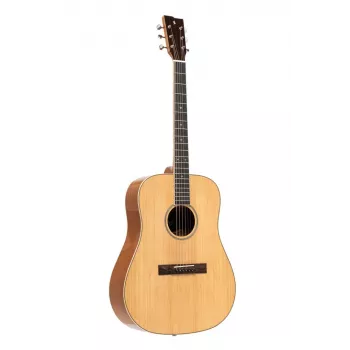 Stagg SA45 D-LW Dreadnought akustiskā ģitāra – dabīga egle, liepas dibens un malas