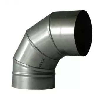 Dūmvada elkonis 90° 180 mm regulējams tērauda dūmvada cauruļu savienotājs