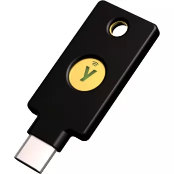 YubiKey 5C NFC drošības atslēga - melna/zelta