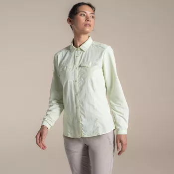 Craghoppers NosiLife Adventure LS Shirt III Sieviešu ceļojumu krekls - Pear Drop, S izmērs