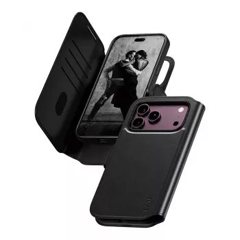 CARE by PanzerGlass Tango Flip vāciņš Apple iPhone 17 Pro Max - MagSafe saderīgs - vegāna āda - melns