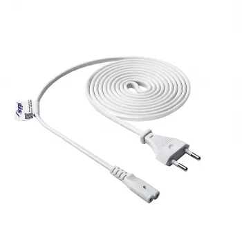 Akyga AK-RD-06A strāvas kabelis CEE 7/16 (Europlug) – IEC C7, 2,5 A, 1,5 m, balts