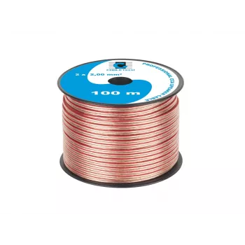 CABLETECH CCA 2.0mm skaļruņu kabelis 100m sarkans/melns