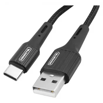 Somostel USB-A uz USB-C Quick Charge 3.0 kabelis 1m Melns
