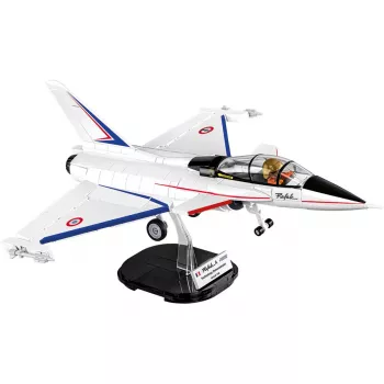 COBI Armed Forces Dassault Rafale C iznīcinātājs – 441 daļas, 1:48 mērogs, ar pilota figūru un statīvu