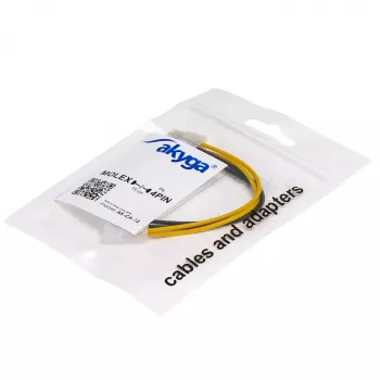 AKYGA AK-CA-12 Molex uz P4 strāvas adaptera kabelis 15cm