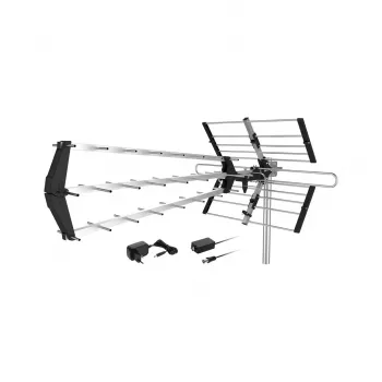 CABLETECH ANT0641 aktīvā virziena āra DVB-T2 antena ar 28 dB pastiprinātāju un LTE filtru