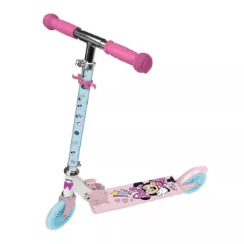 Disney Minnie Mouse 2 riteņu bērnu skrejritenis, rozā, regulējams augstums, salokāms, maks. 50 kg